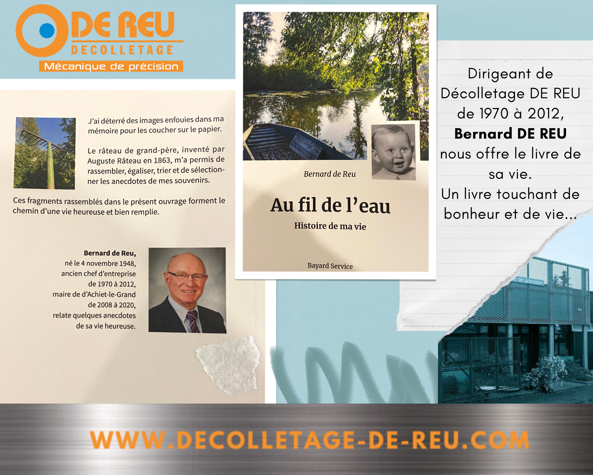 Bernard DE REU nous offre le livre de sa vie