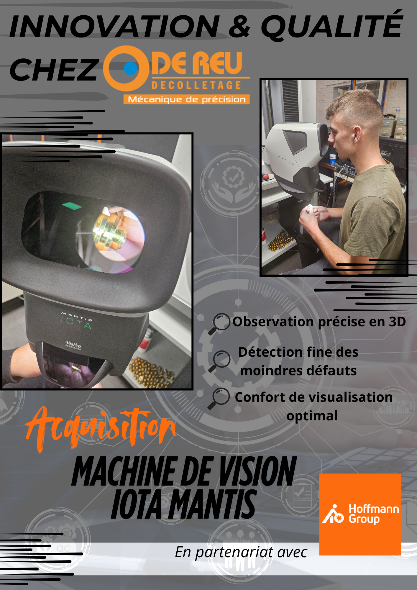 Innovation & Qualité chez Décolletage de Reu